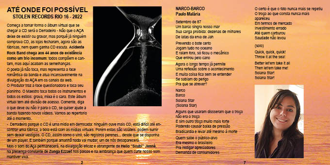 Até Onde Foi Possível booklet
                              pgs 2 and 7