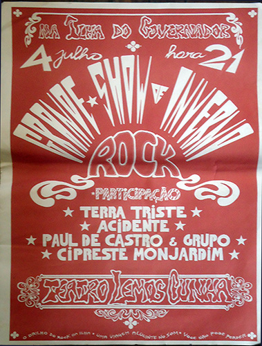 Cartaz do show no Teatro Lemos Cunha