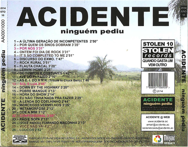 Ningum Pediu Back Cover