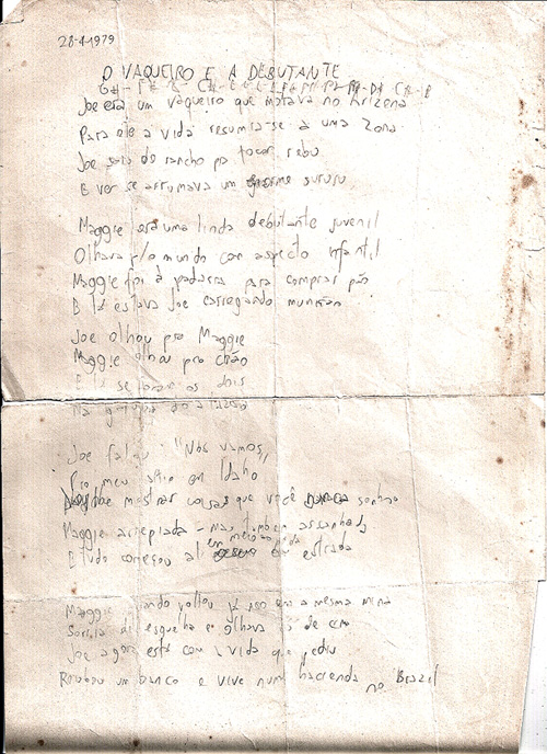 Manuscrito original de O Vaqueiro e a
                      Debutante