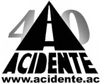 Acidente Logo 2018 - 40 anos de rock. Criação de
              Helio Jenné