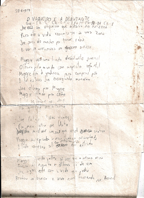 Letra Original de O Vaqueiro e a
                            Debutante (1979)